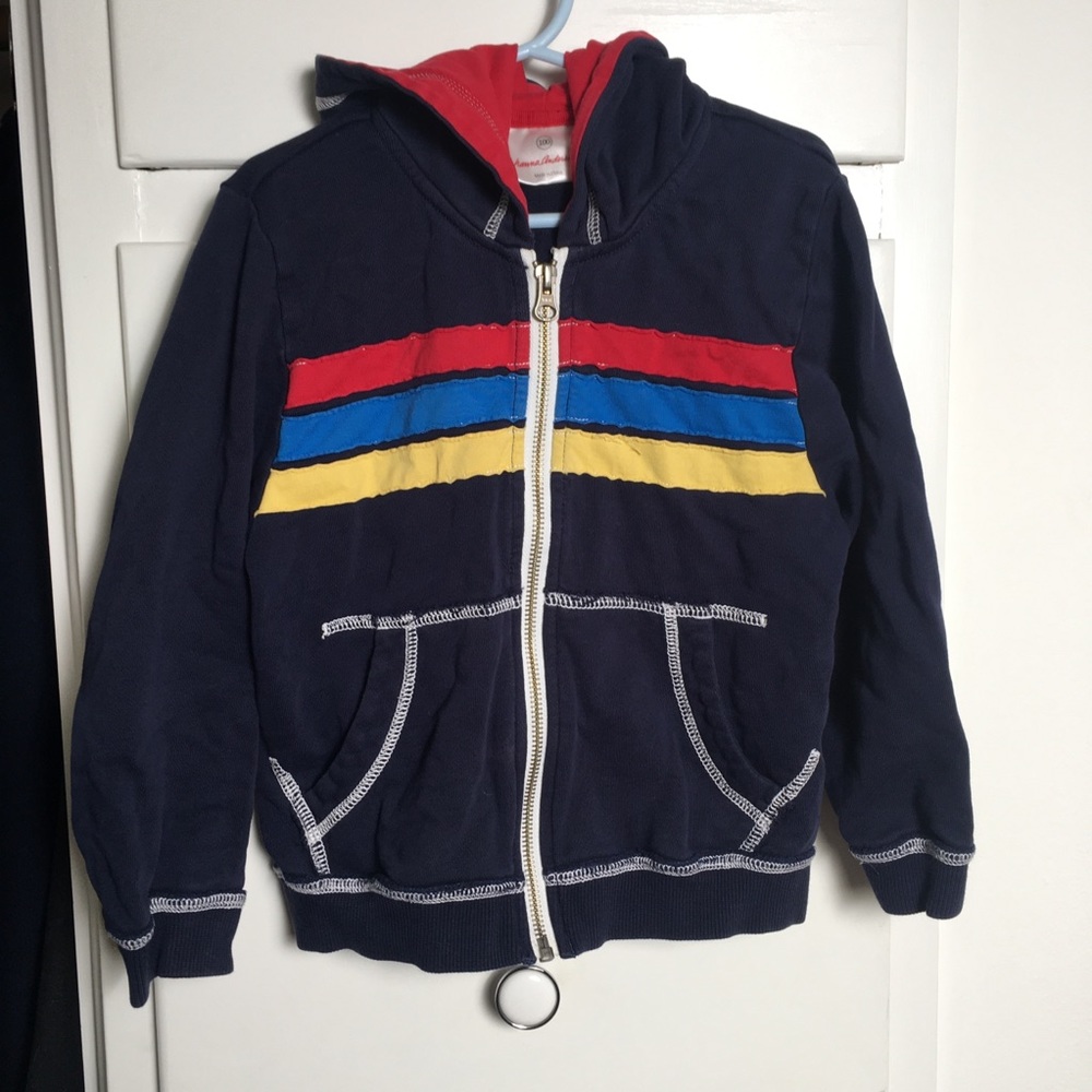 Hanna Andersson Zip Up Hooded Sweatshirt